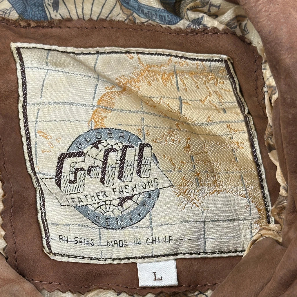 G-Iii Flight Leather Jacket - Large Brown Leather - Image 3