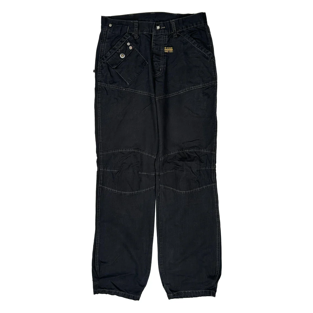 G-Star Multi Pocket Utility Gore Cargo Trousers - 32W 33L Black Cotton - Image 2