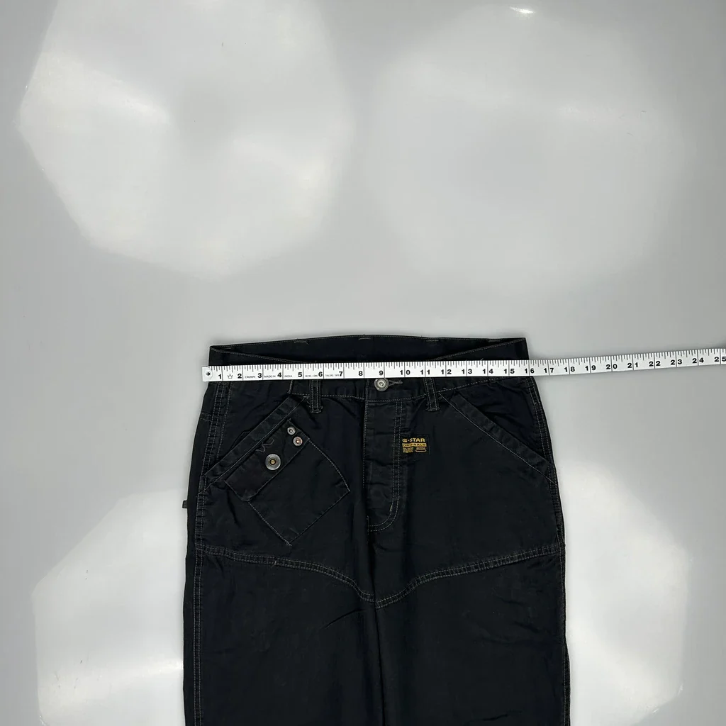 G-Star Multi Pocket Utility Gore Cargo Trousers - 32W 33L Black Cotton - Image 3