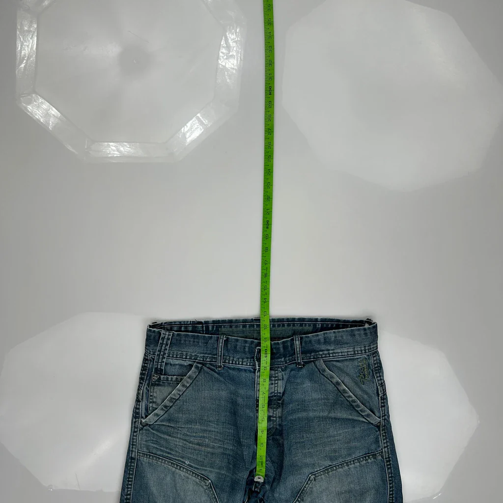 G-Star Double Knee Denim Shorts - 34W 12L Blue Denim - Image 4
