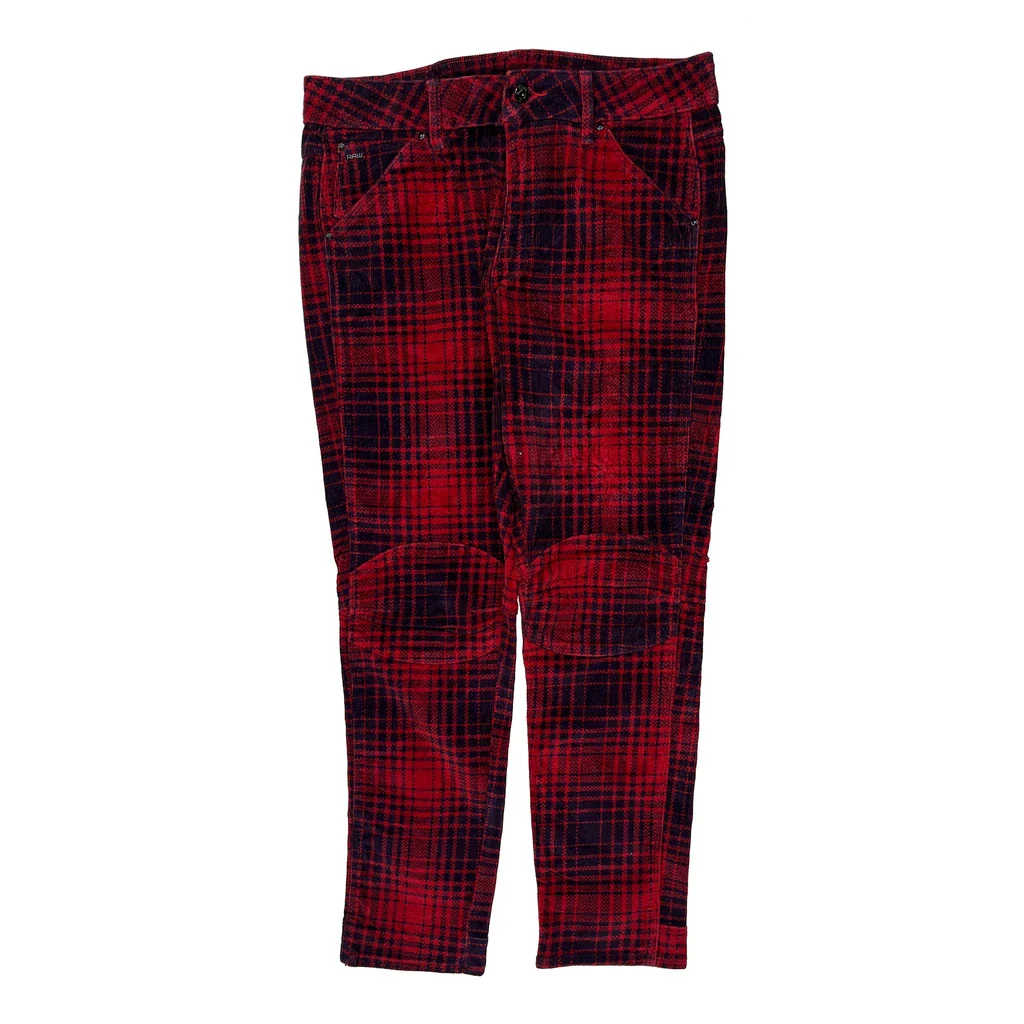 G-Star Checked Jeans - 31W US 8 Red Cotton - Image 2