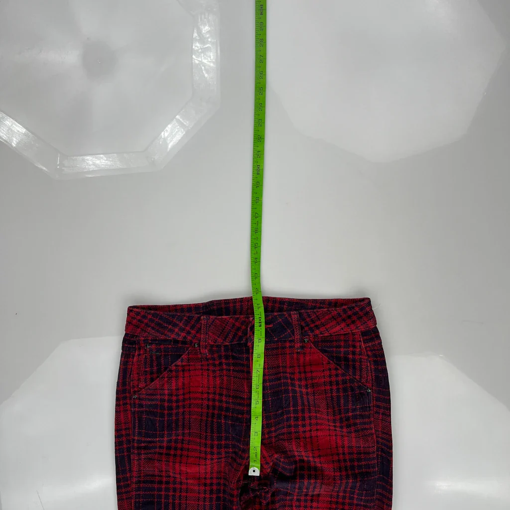 G-Star Checked Jeans - 31W US 8 Red Cotton - Image 4