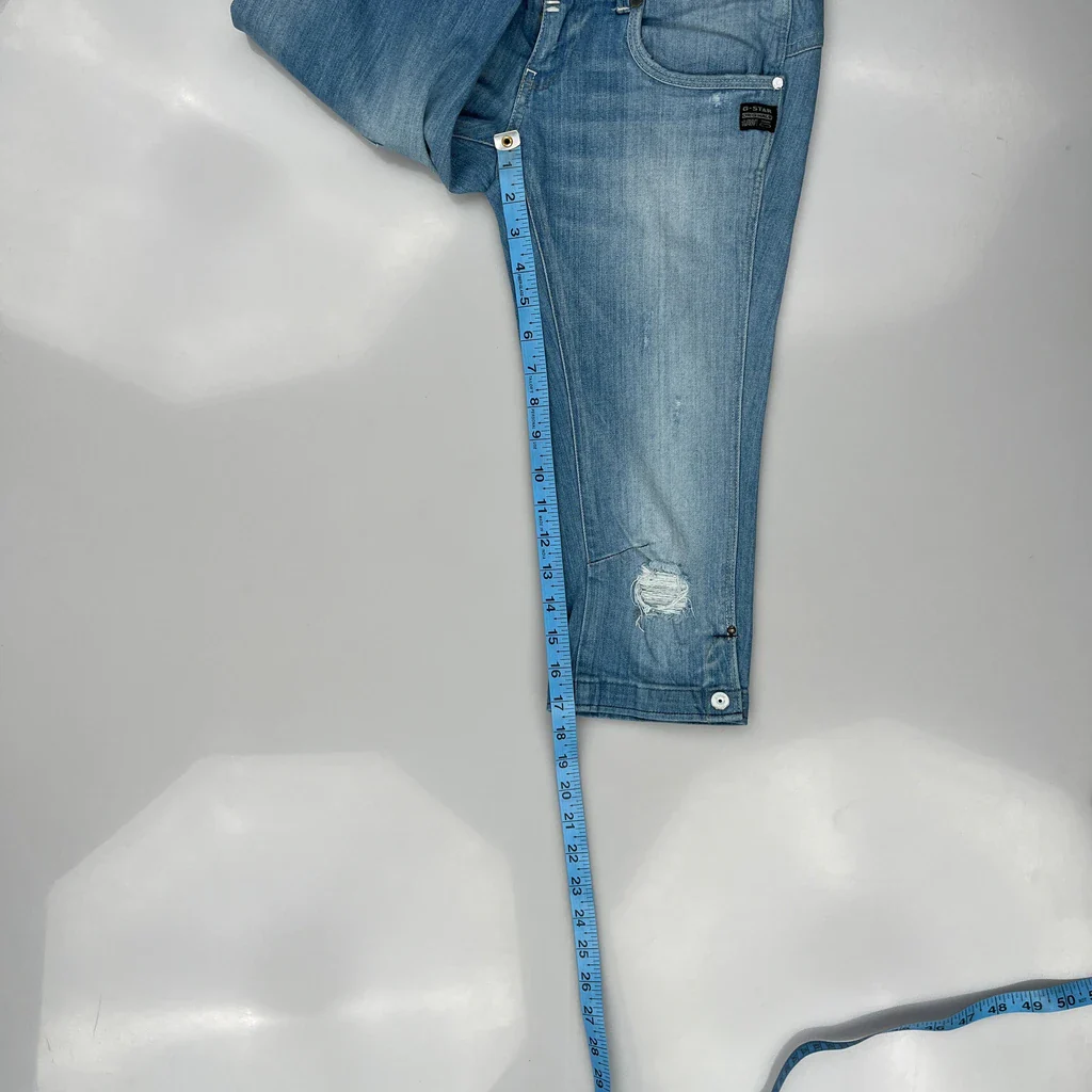 G-Star Capri Shorts - 29W UK 10 Light Wash Denim - Image 5