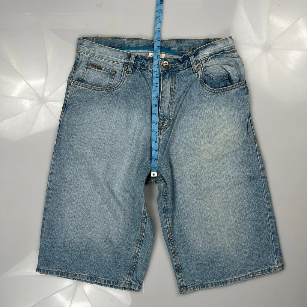 G Unit Baggy Denim Shorts - 33W 13L Light Wash Denim - Image 4