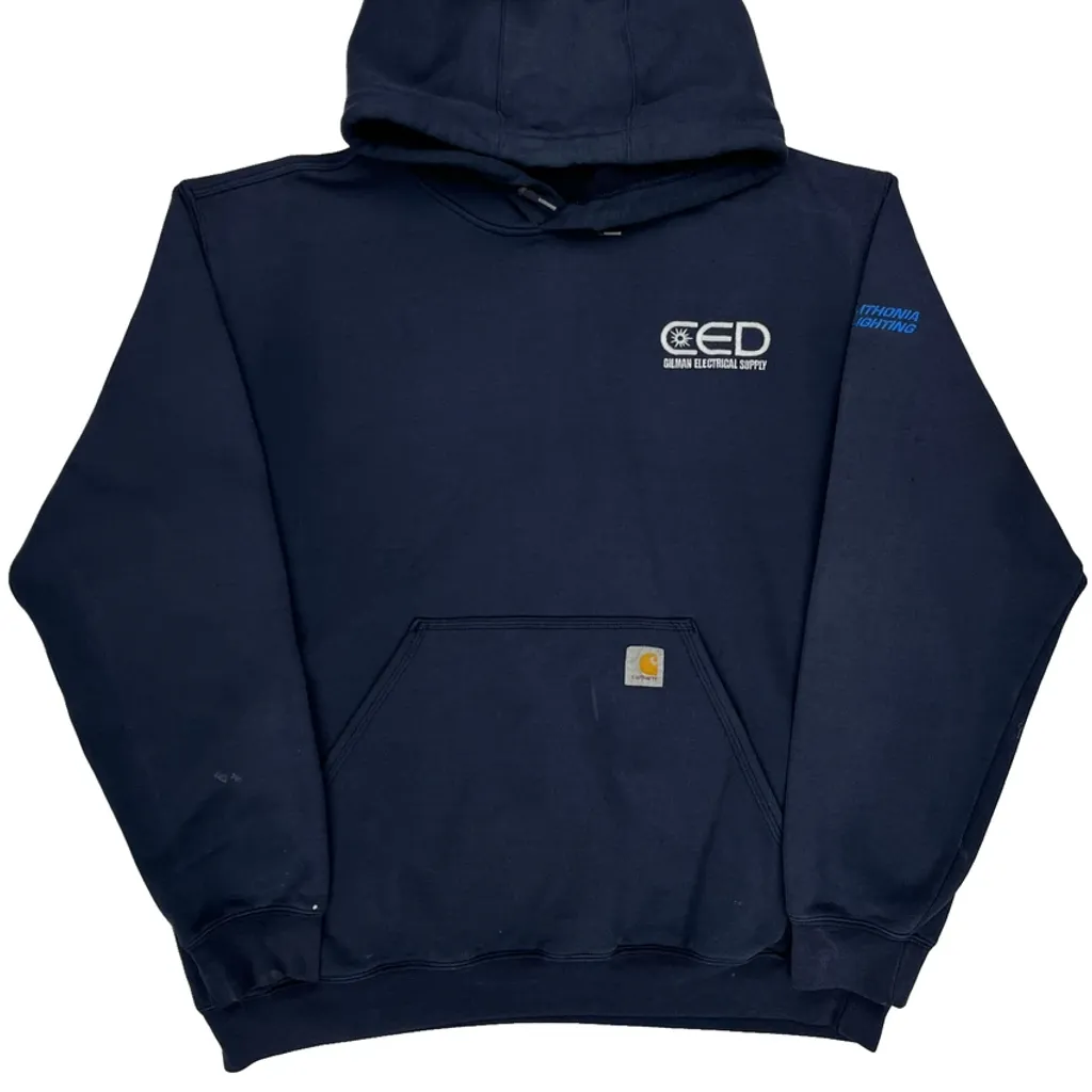 Galman Electrical Supply Carhartt Hoodie - Large Navy Cotton - Image 5