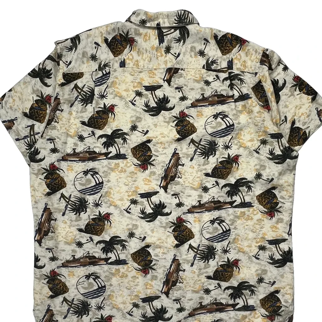 Gant Hawaiian Shirt - Large Cream Linen Blend - Image 6