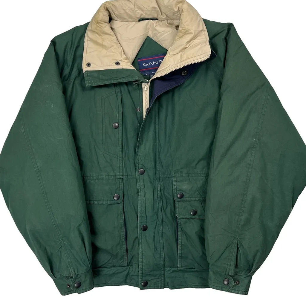 Gant Padded Jacket - Large Green Cotton - Image 4