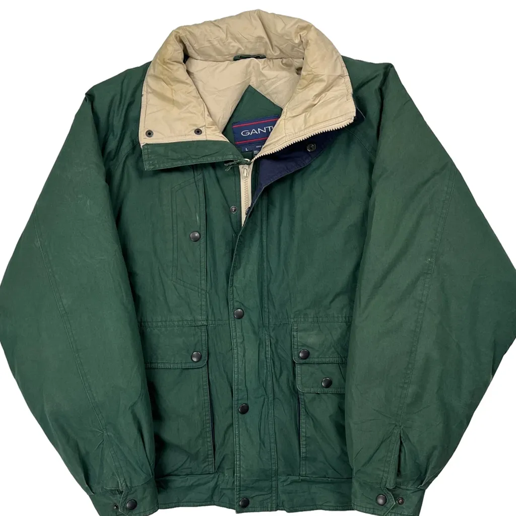 Gant Padded Jacket - Large Green Cotton - Image 5