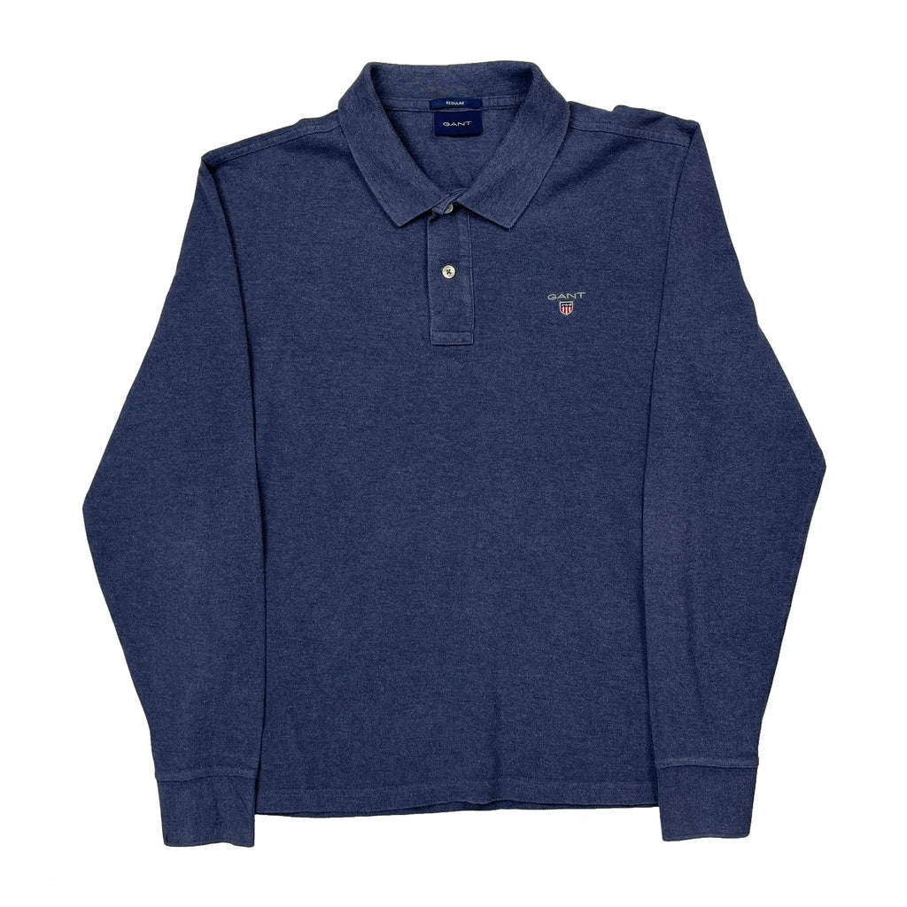 Gant Polo Shirt - Large Blue Cotton
