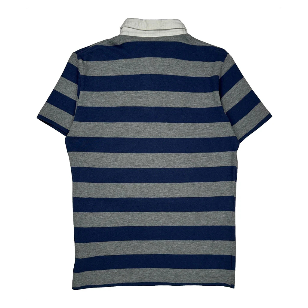 Gant Striped Rugby Shirt - Medium Blue Cotton - Image 2
