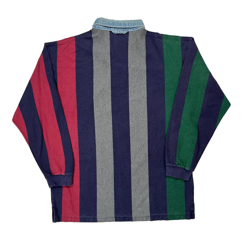 Gant Striped Rugby Shirt - Large Multicoloured Cotton - Image 2