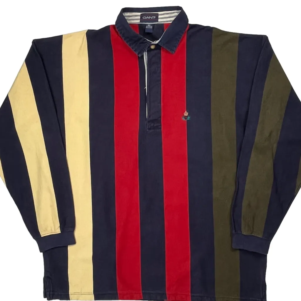 Gant Striped Rugby Shirt - XL Multicoloured Cotton - Image 4