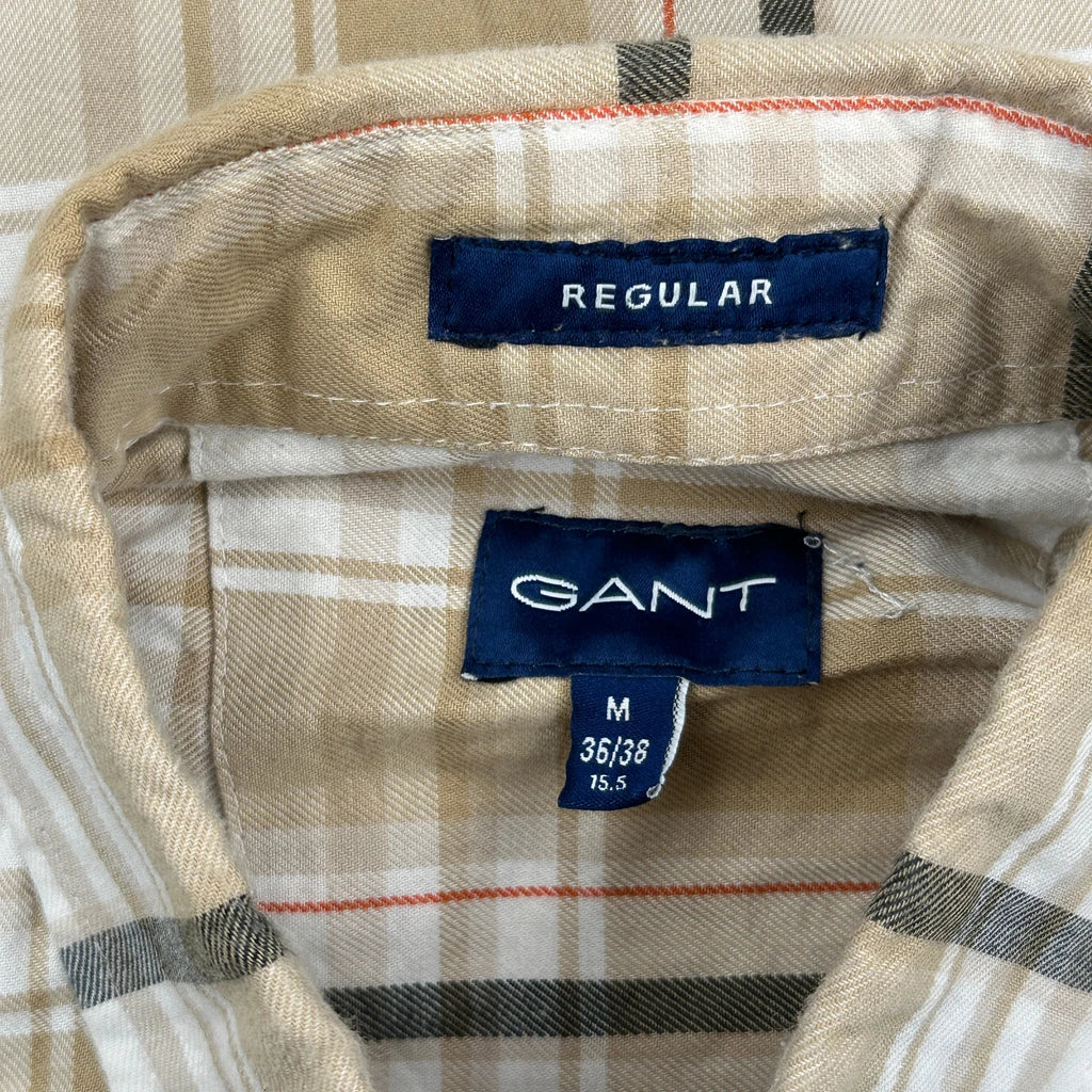 Gant Checked Shirt - Medium Beige Cotton - Image 3