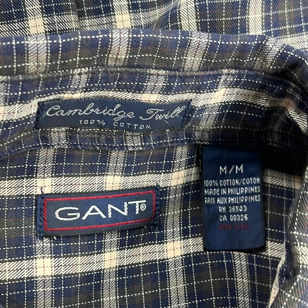 Gant Checked Shirt - Medium Blue Cotton - Image 3