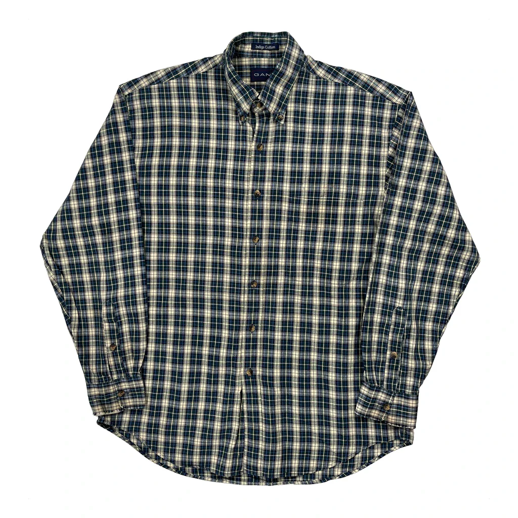 Gant Checked Shirt - Medium Blue Cotton