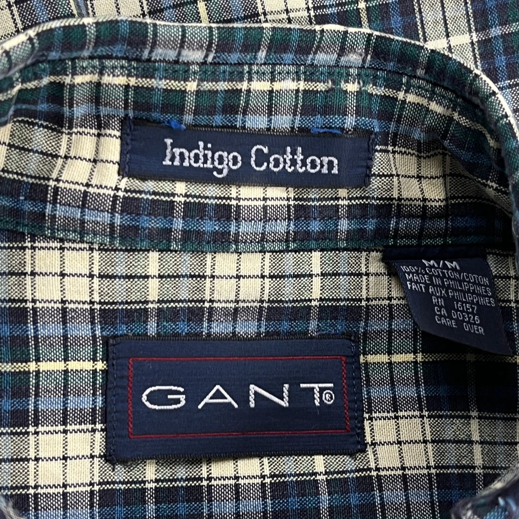Gant Checked Shirt - Medium Blue Cotton - Image 3