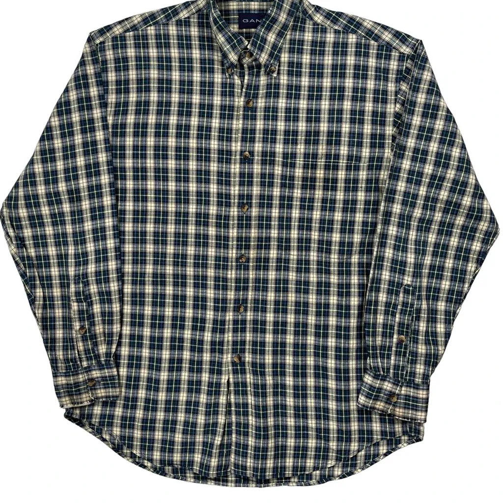 Gant Checked Shirt - Medium Blue Cotton - Image 5