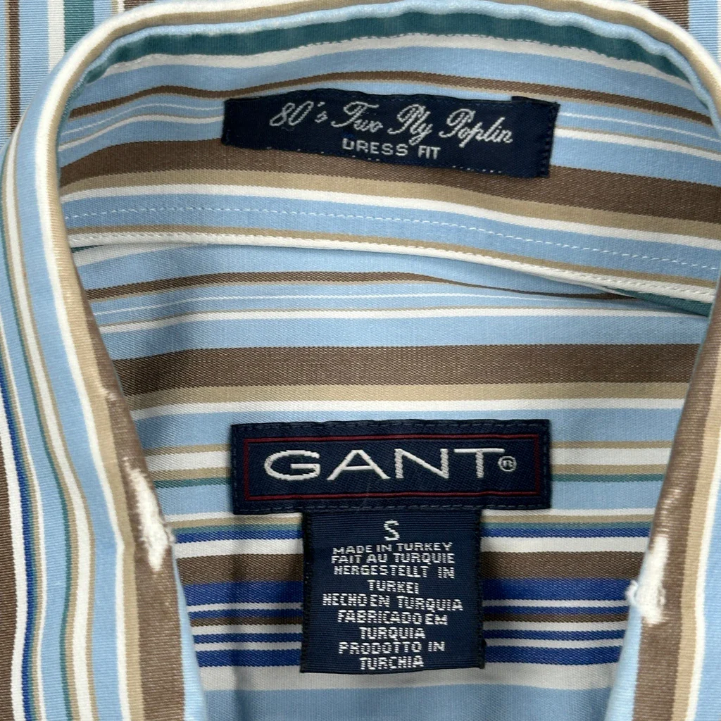 Gant Striped Shirt - Small Blue Cotton - Image 3