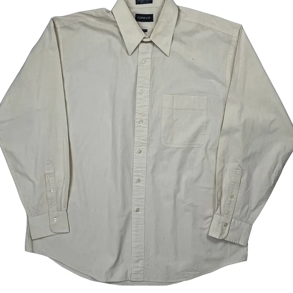 Gant Shirt - Large Cream Cotton - Image 4