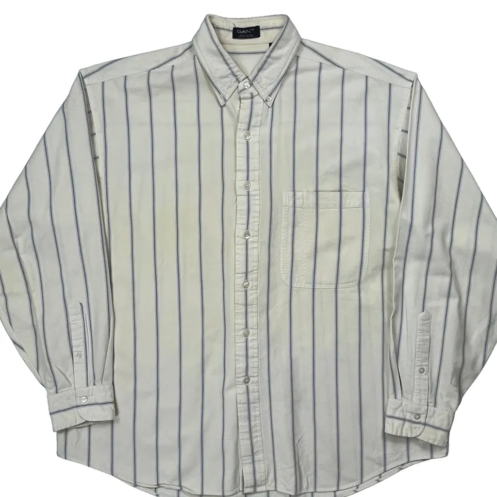 Gant Striped Shirt - Large Cream Cotton - Image 4
