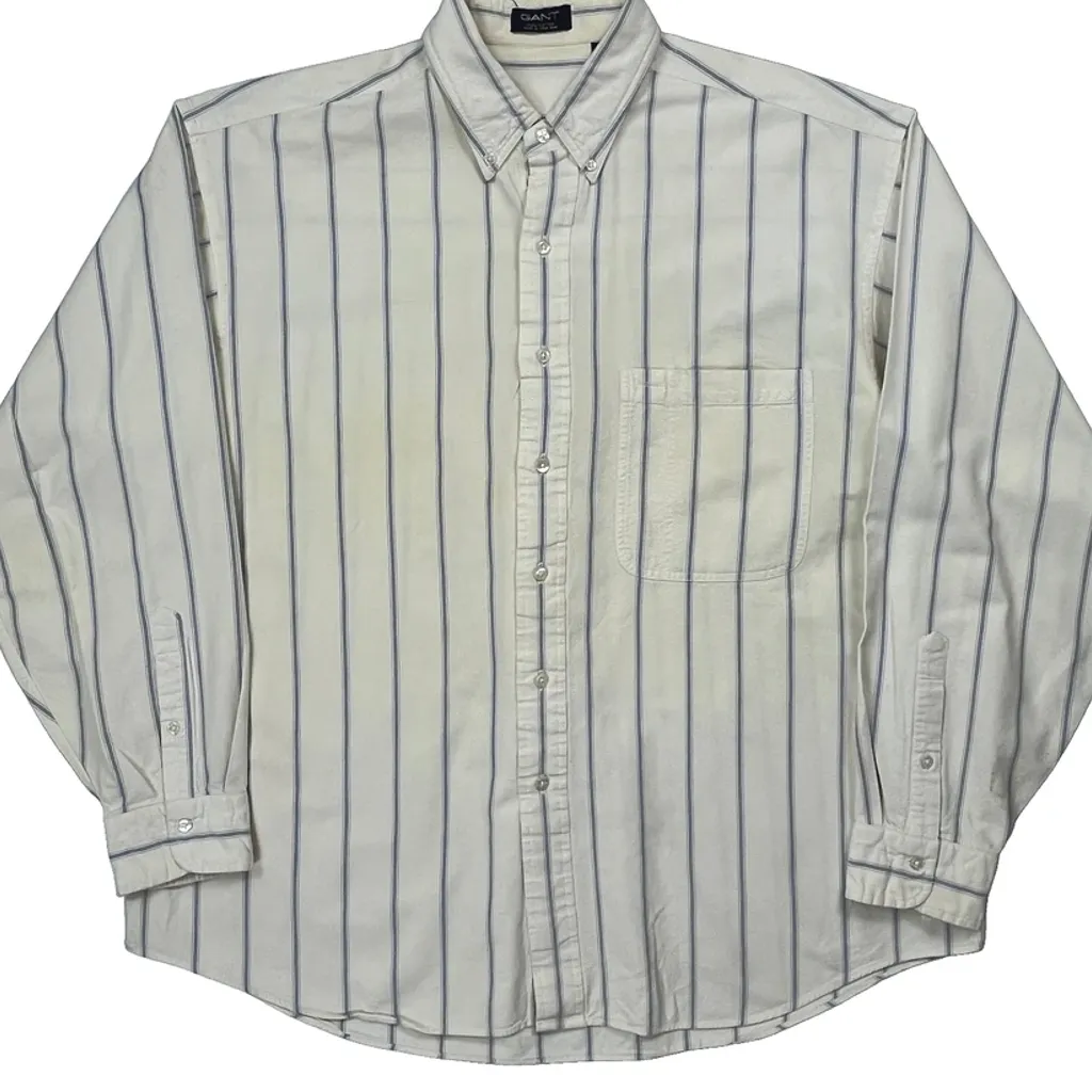 Gant Striped Shirt - Large Cream Cotton - Image 5
