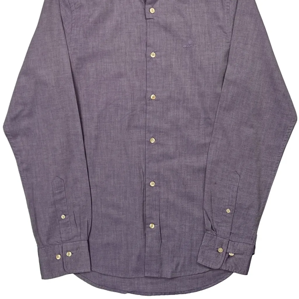 Gant Slim Shirt - Small Purple Cotton - Image 5