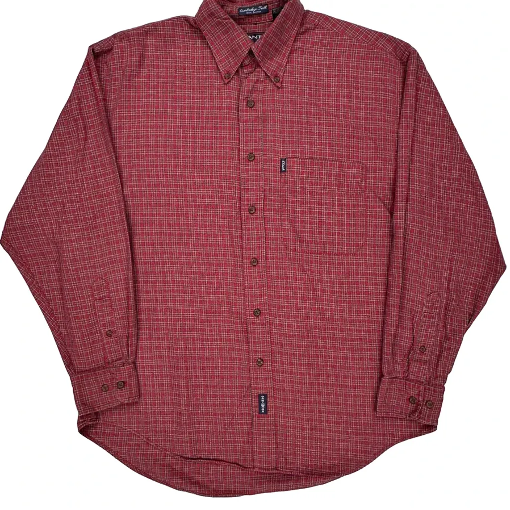 Gant Checked Shirt - Medium Red Cotton - Image 4