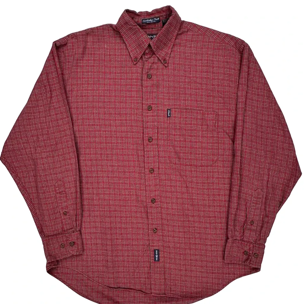Gant Checked Shirt - Medium Red Cotton - Image 5