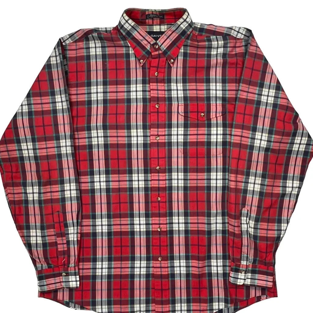 Gant Checked Shirt - XL Red Cotton - Image 5