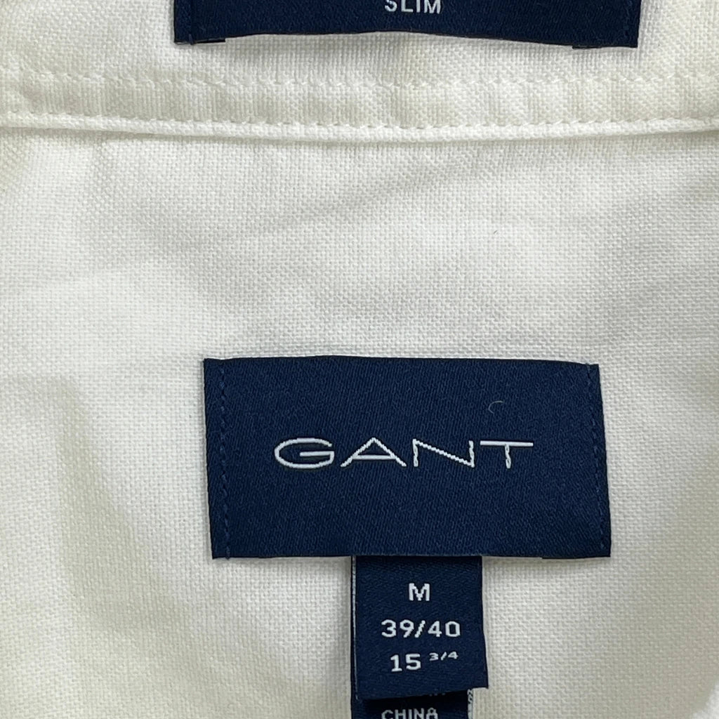 Gant Slim Shirt - Medium White Cotton - Image 3
