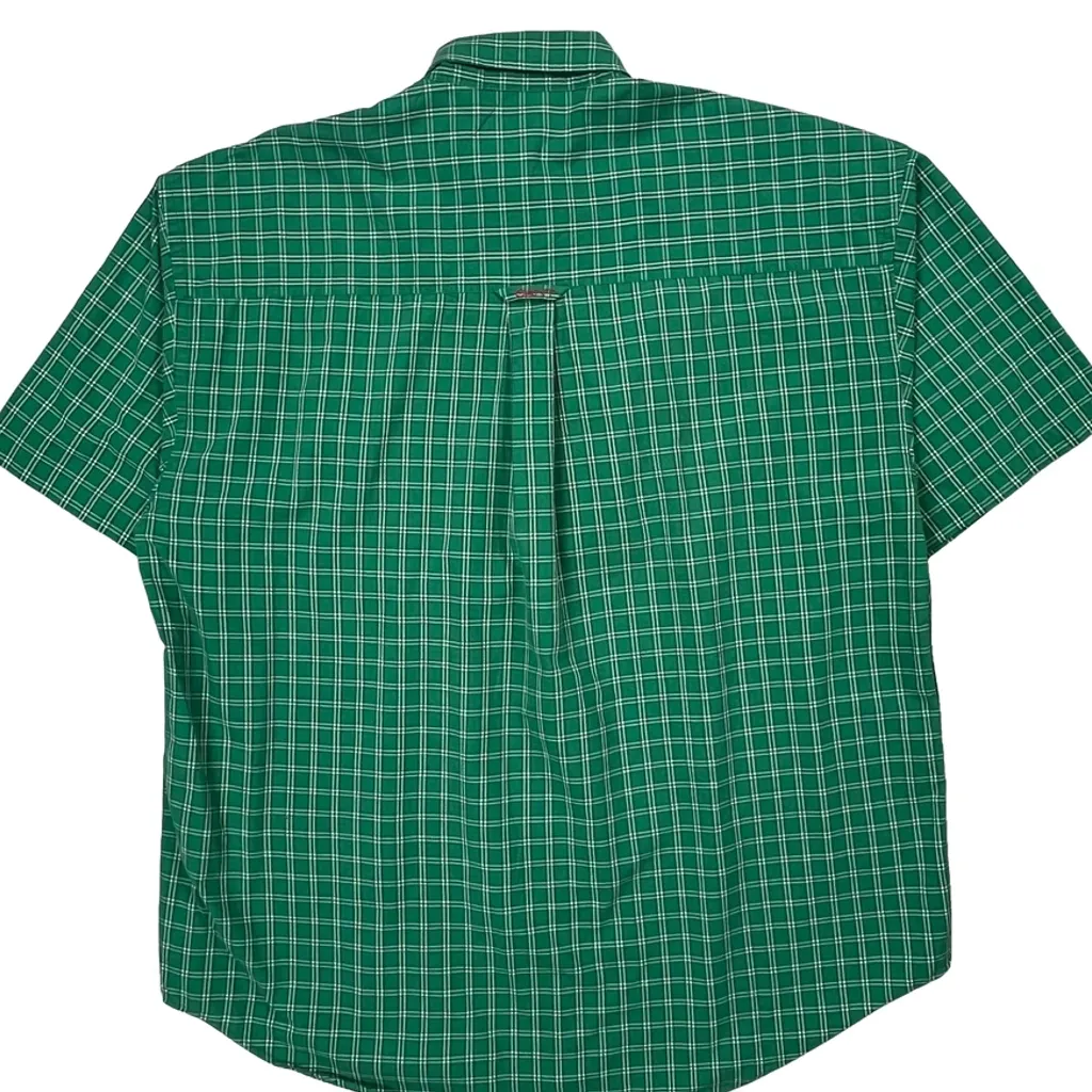 Gant Checked Short Sleeve Shirt - Large Green Cotton - Image 7