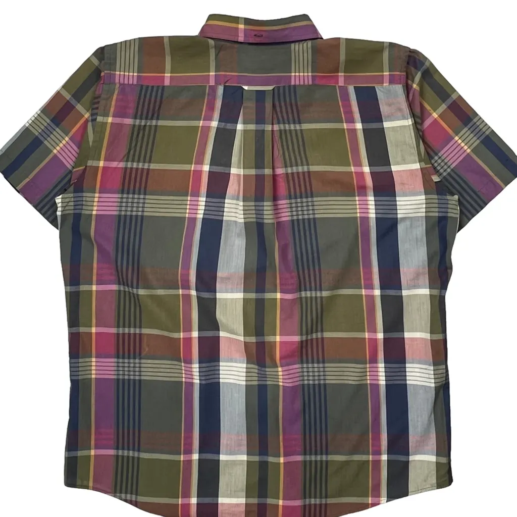 Gant Checked Short Sleeve Shirt - Large Multicoloured Cotton Blend - Image 6