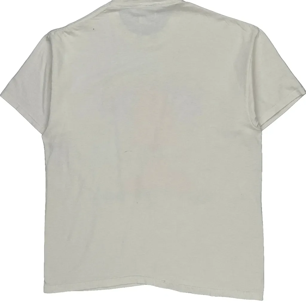 Garfield Hanes Cartoon T-Shirt - Large White Cotton - Image 6