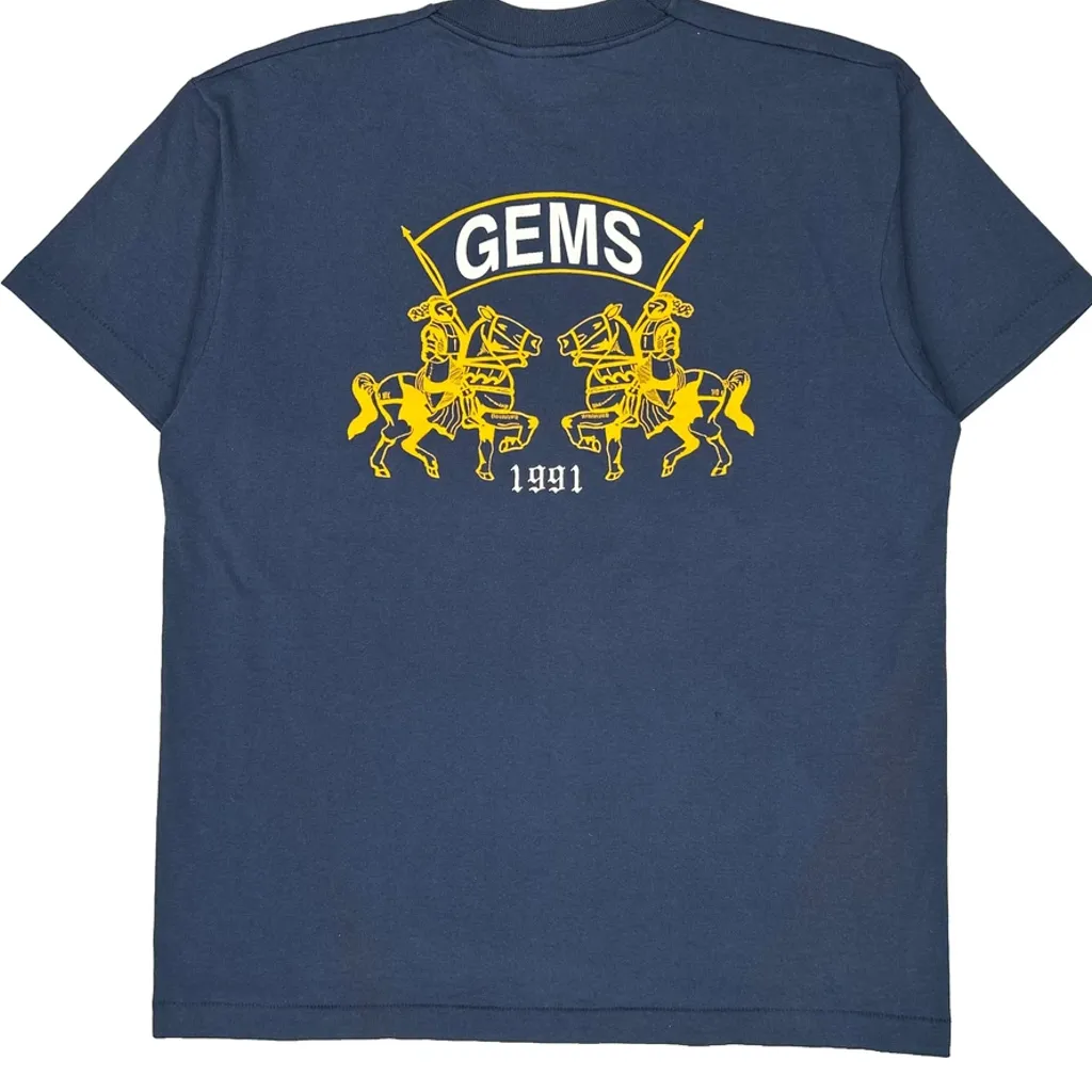 Gems 1991 Screen Stars Graphic T-Shirt - XL Blue Cotton Blend - Image 7