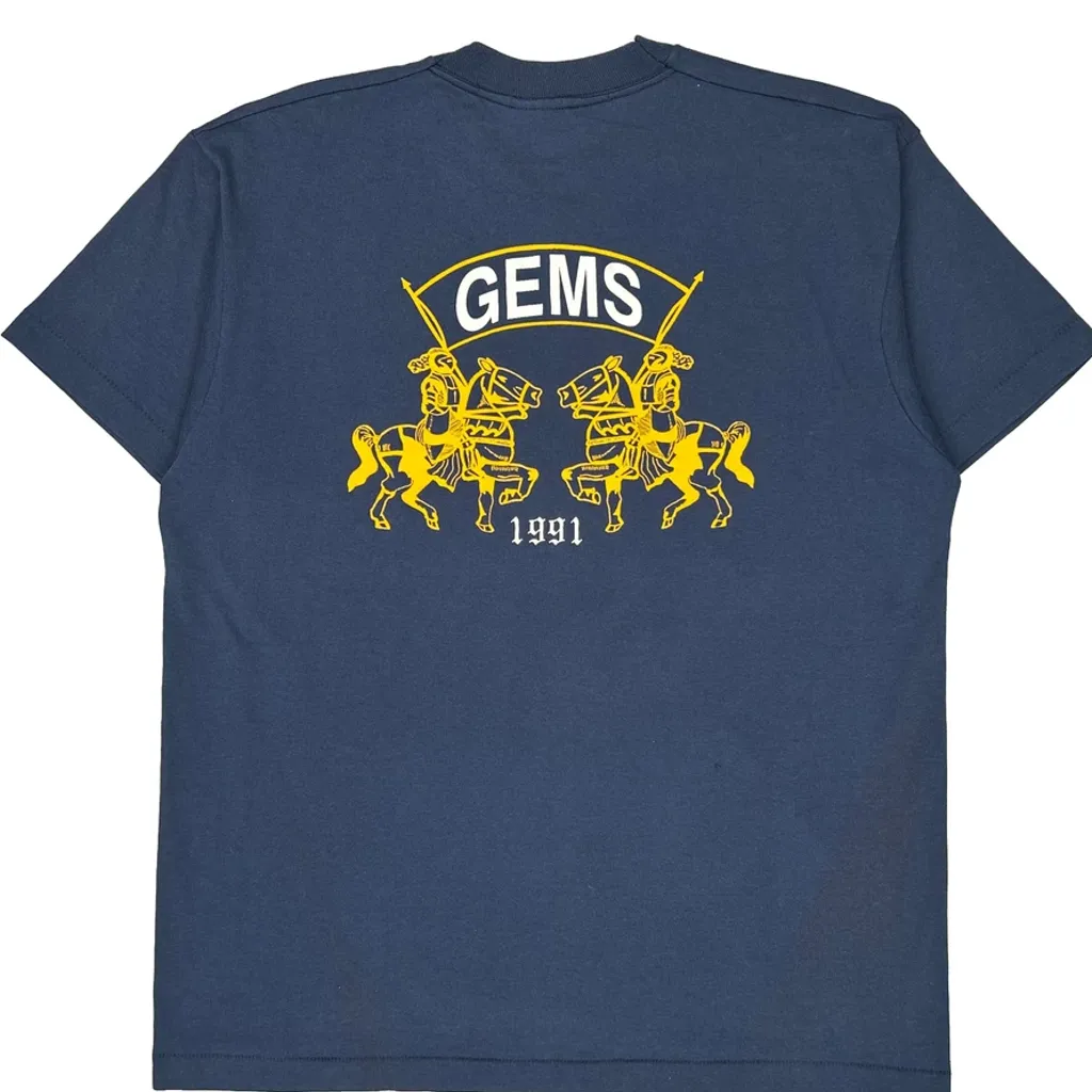 Gems 1991 Screen Stars Graphic T-Shirt - XL Blue Cotton Blend - Image 8