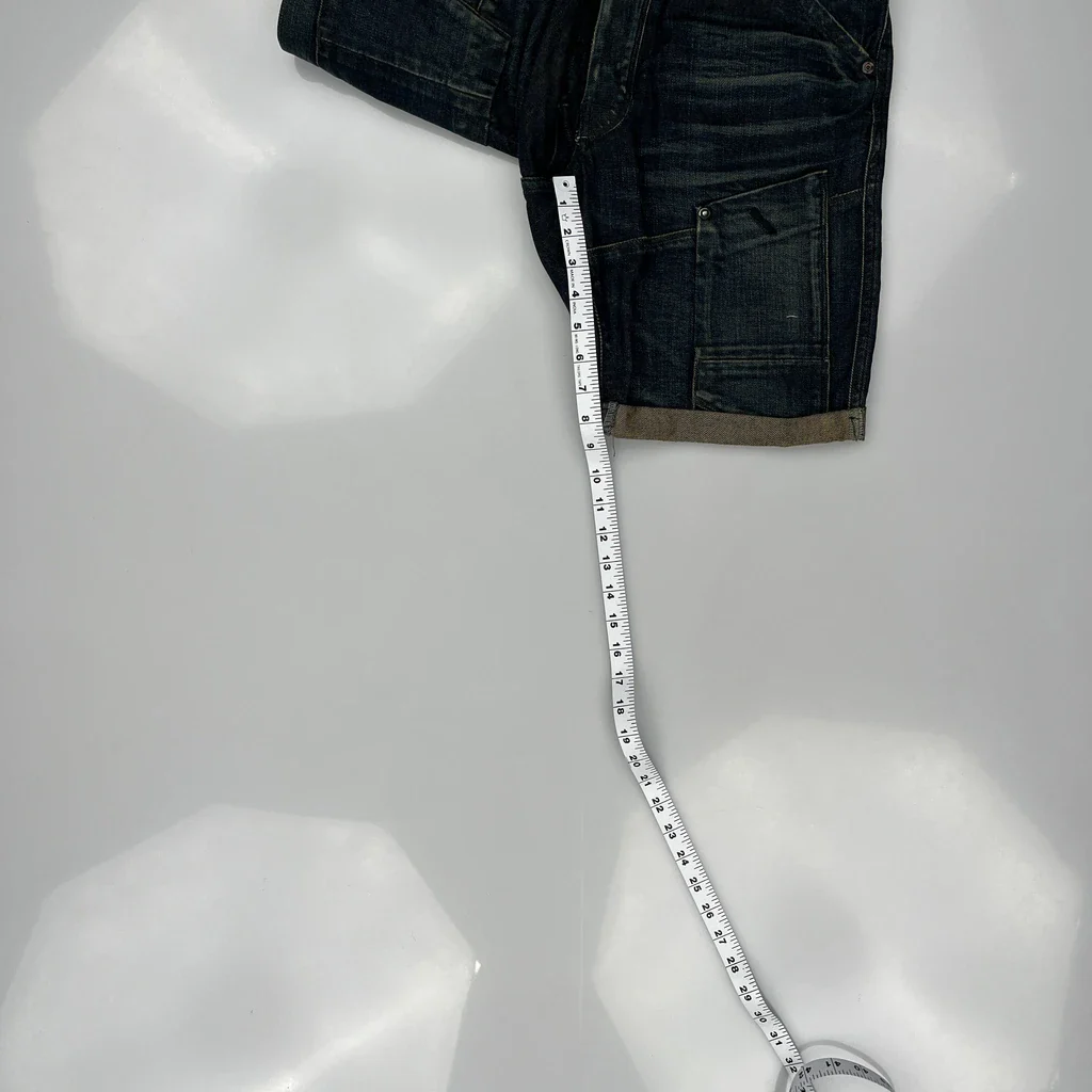 General 5620 Tapered G-Star Cargo Denim Shorts - 31W 9L Blue Cotton - Image 4