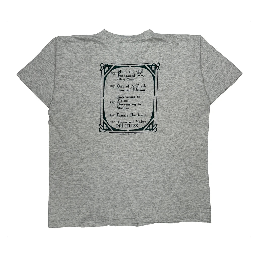 Genuine Antique Person Laid Back Single Stitch T-Shirt - XL Grey Cotton - Image 2