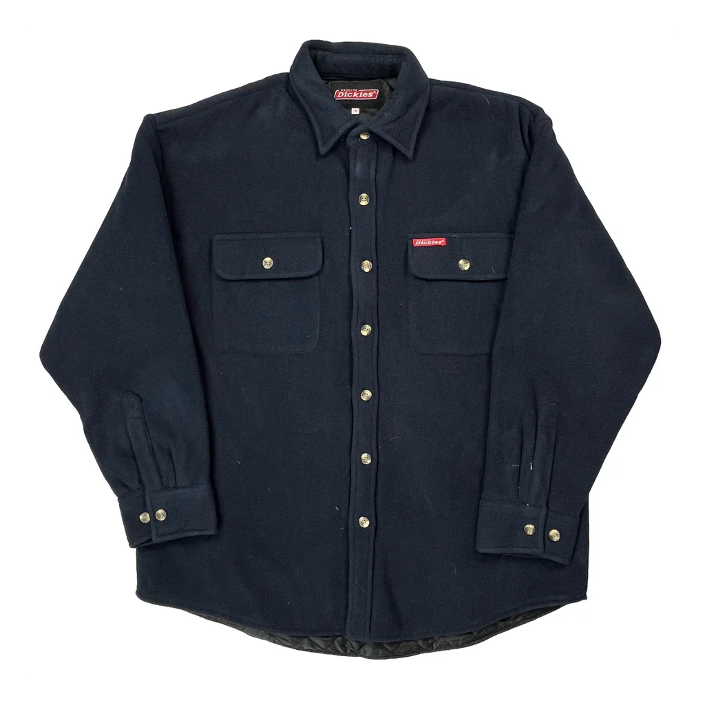 Genuine Dickies Fleece Jacket - Large Navy Polyester