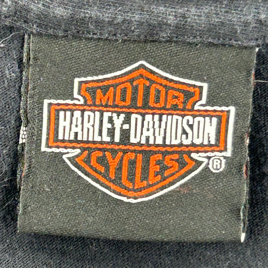 Genuine Harley Davidson V-Neck T-Shirt - XS Black Cotton - Image 4