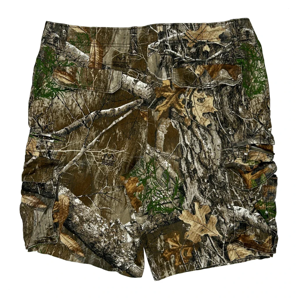 George Camo Cargo Shorts - 38W 10L Green Cotton