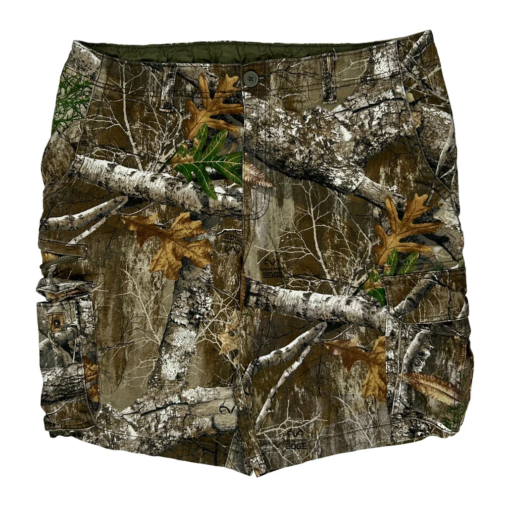George Camo Cargo Shorts - 38W 10L Green Cotton - Image 2