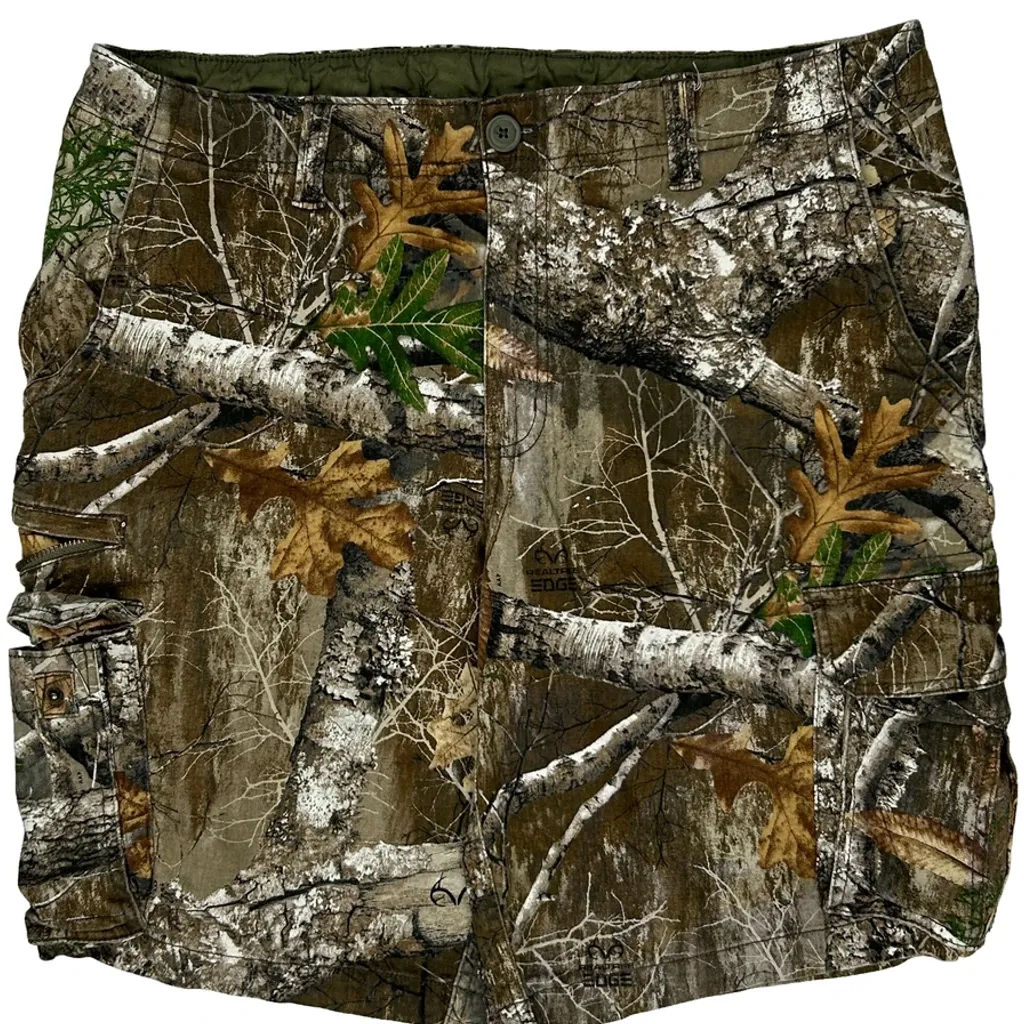 George Camo Cargo Shorts - 38W 10L Green Cotton - Image 7