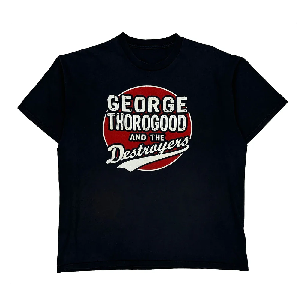 George Thorogood And The Destroyers Unbranded Band T-Shirt - Large Black Cotton
