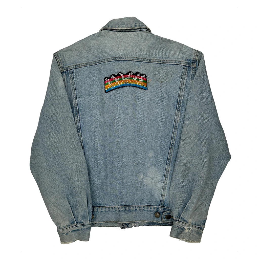 Georges Marciano Guess Graphic Denim Jacket - Small Light Wash Denim - Image 2