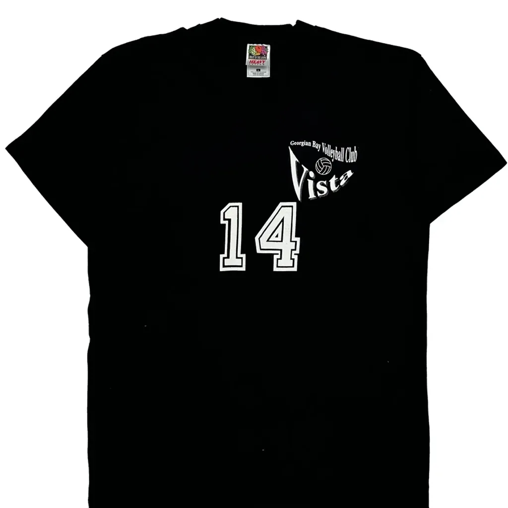 Georgian Bay Volleyball Club Fruit Of The Loom Single Stitch T-Shirt - Large Black Cotton - Image 4