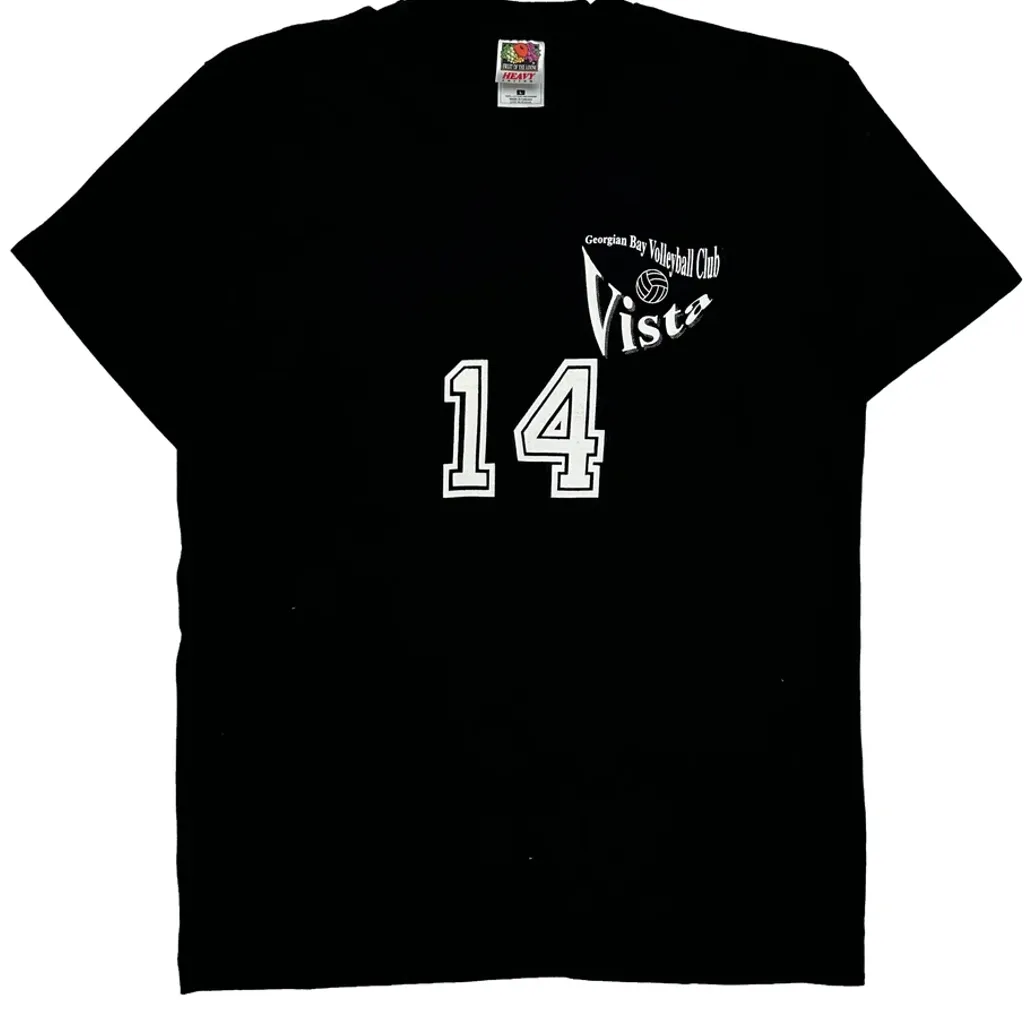 Georgian Bay Volleyball Club Fruit Of The Loom Single Stitch T-Shirt - Large Black Cotton - Image 5