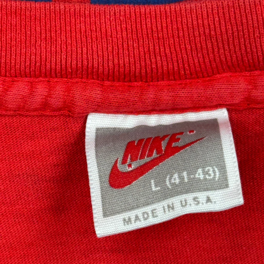 Get In Gear 10K April 28, 1990 Nike Graphic T-Shirt - Large Red Cotton - Image 3