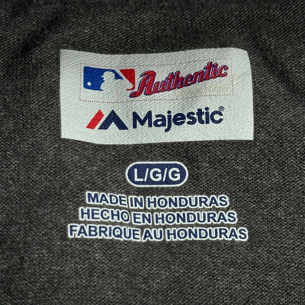 Giants Baseball Majestic Mlb T-Shirt - Large Grey Cotton - Image 3