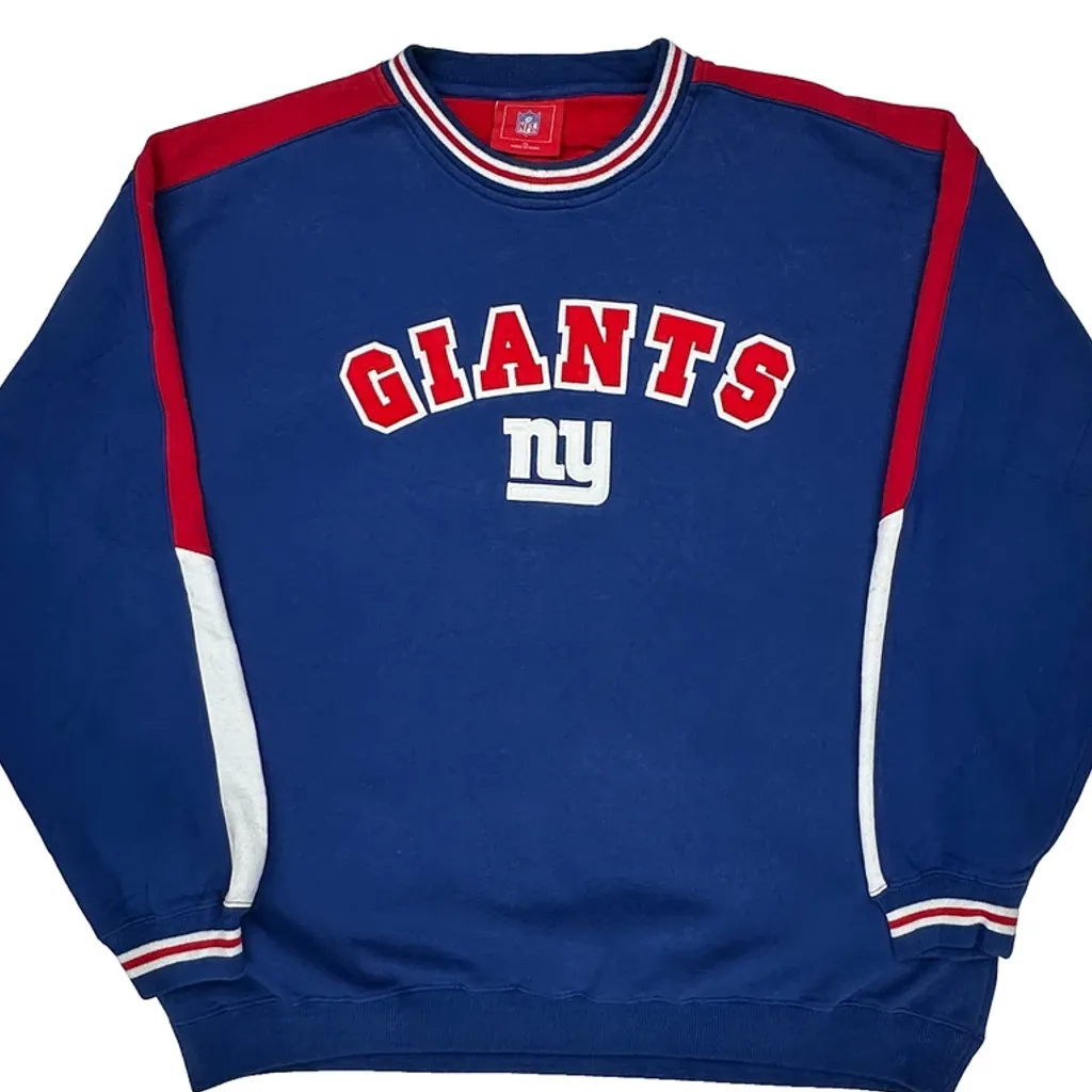 Giants Nfl Sweatshirt - XL Blue Cotton - Image 4