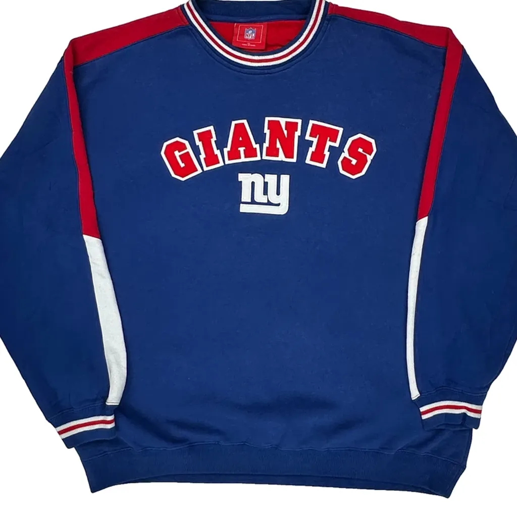 Giants Nfl Sweatshirt - XL Blue Cotton - Image 5